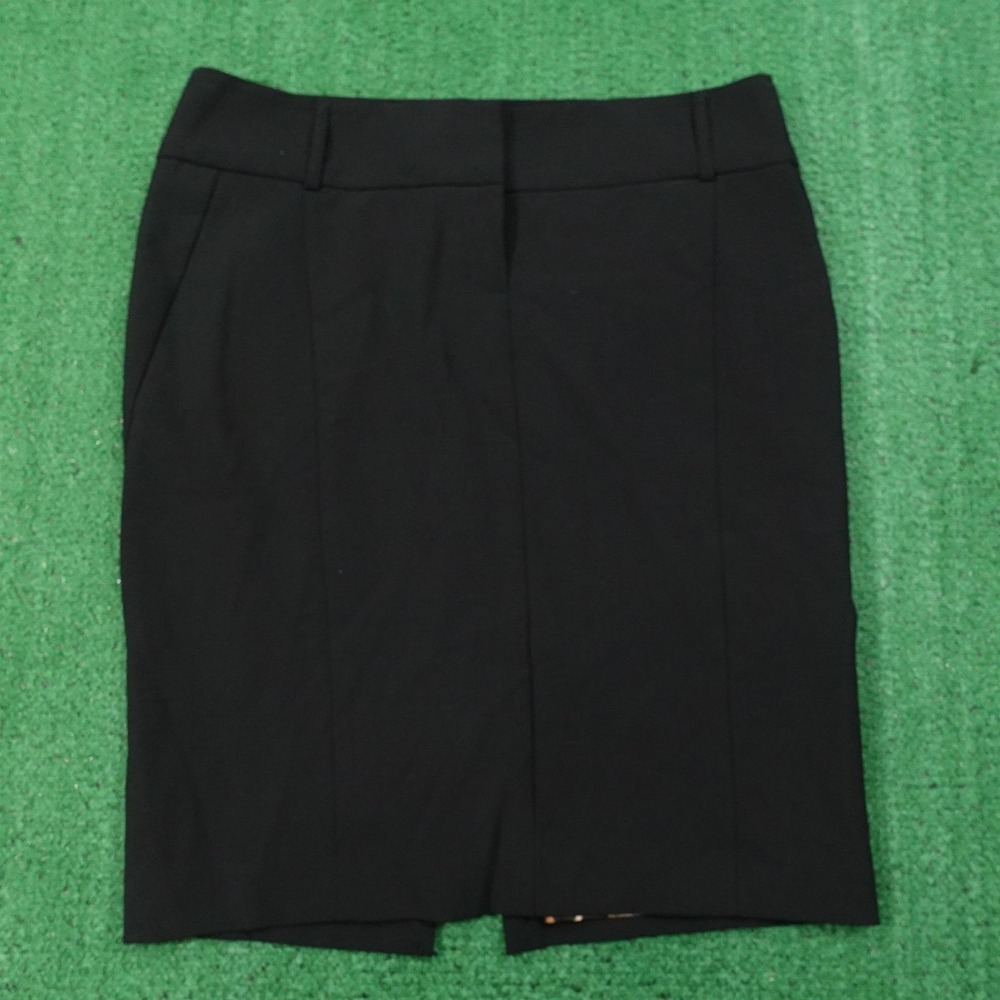 Express Design Studio Skirt Womens Size 6 Black Pencil Career Lined Animal Print